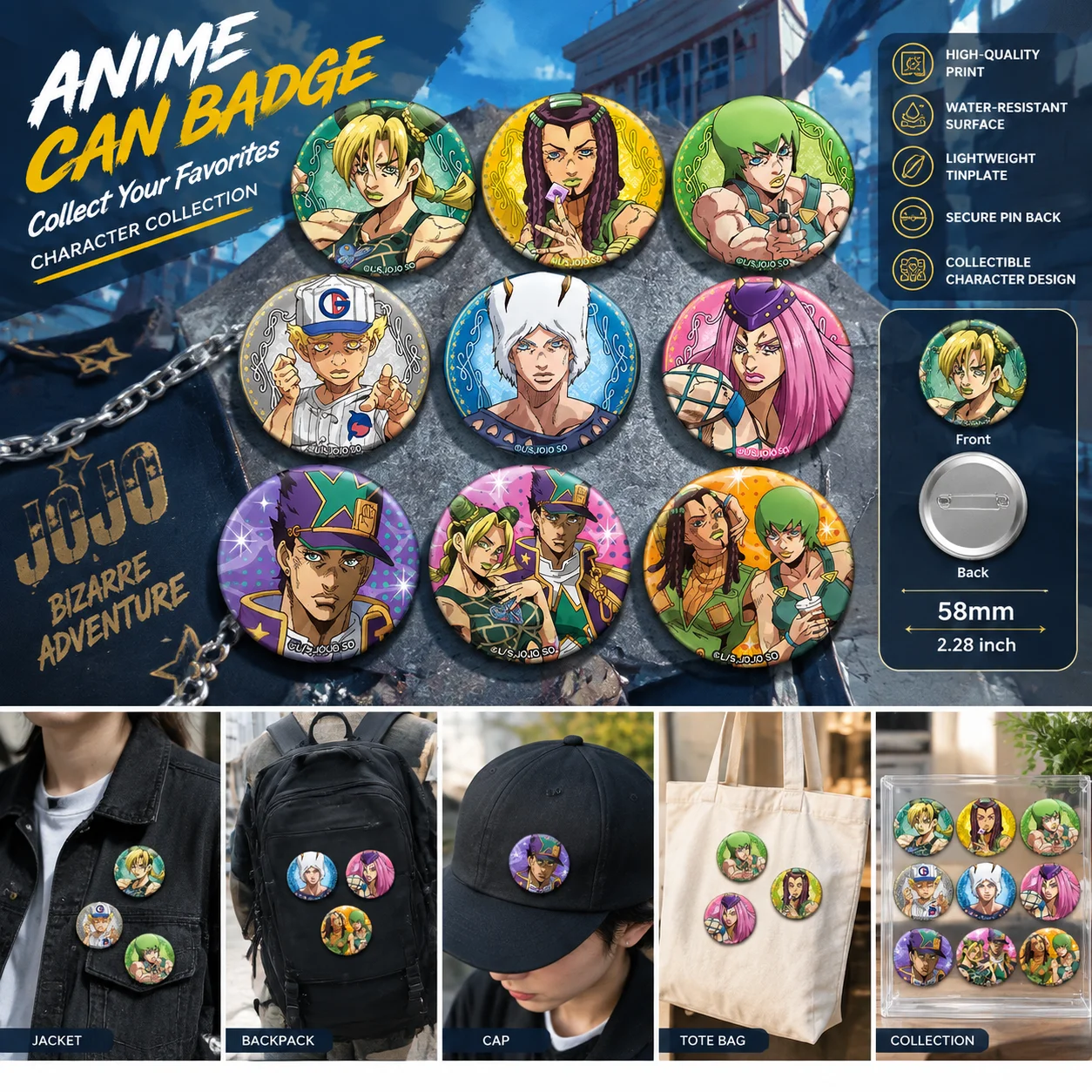 Jojo Anime Merchandise - JoJo Bizarre Adventure Stone Ocean Jolyne