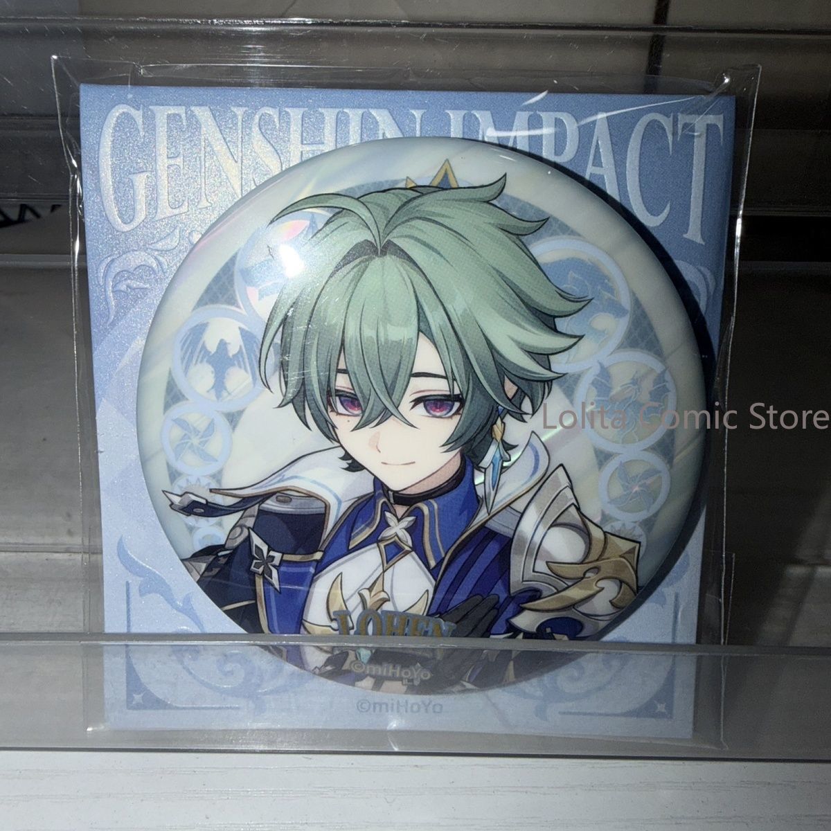 Pin Button Badge - Anime Genshin Impact Lohen Cosplay Tin