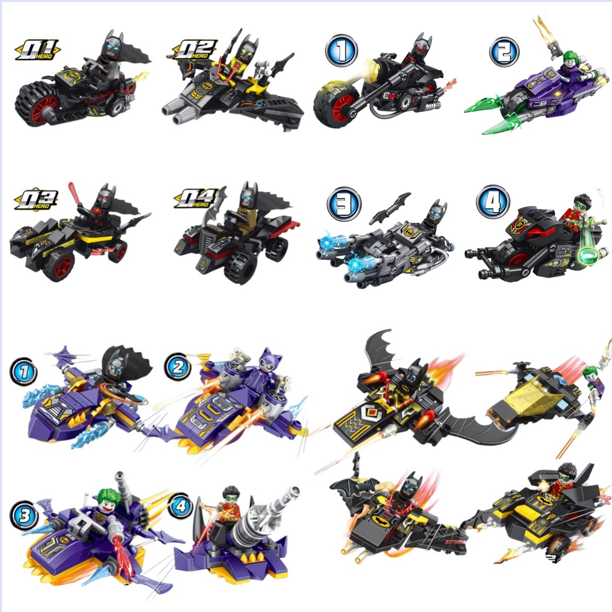 Anime Merchandise Figure - Batmobile Vehicle Model Building Blocks Creative