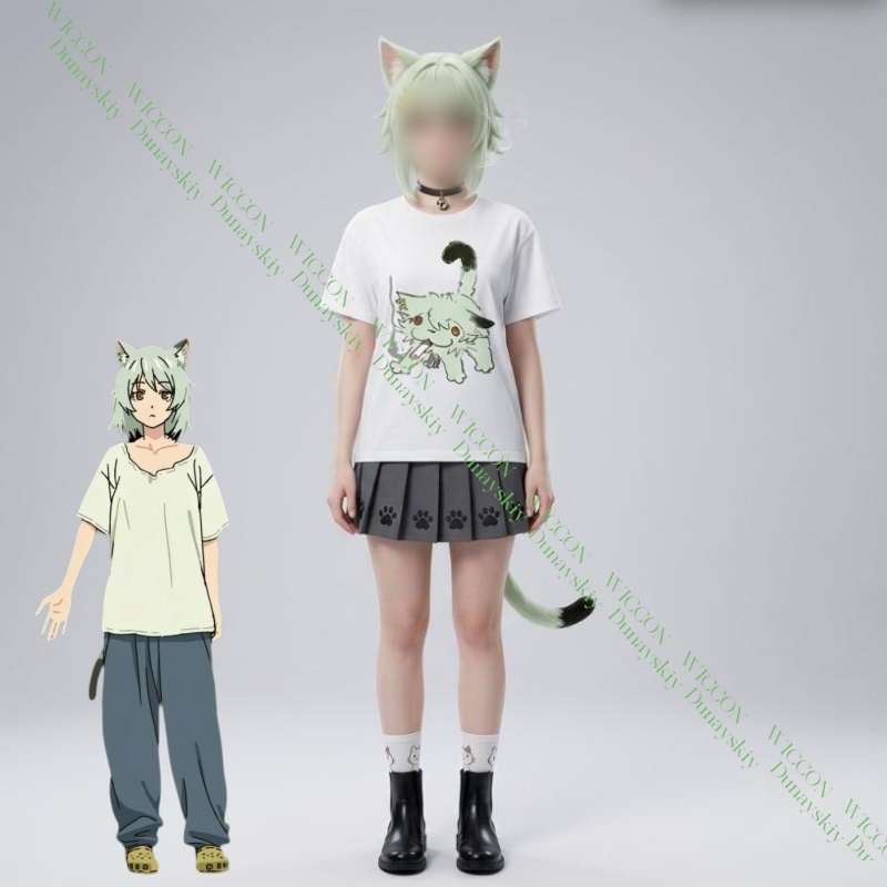 Chainsmoker Cat Yaniko Satou C - Anime Merchandise T-Shirts 评论和价格