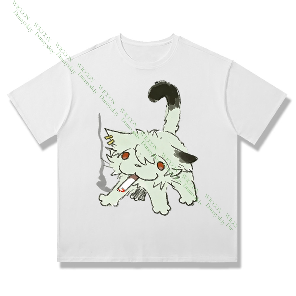 Chainsmoker Cat Yaniko Satou C - Anime Merchandise T-Shirts 评论和价格