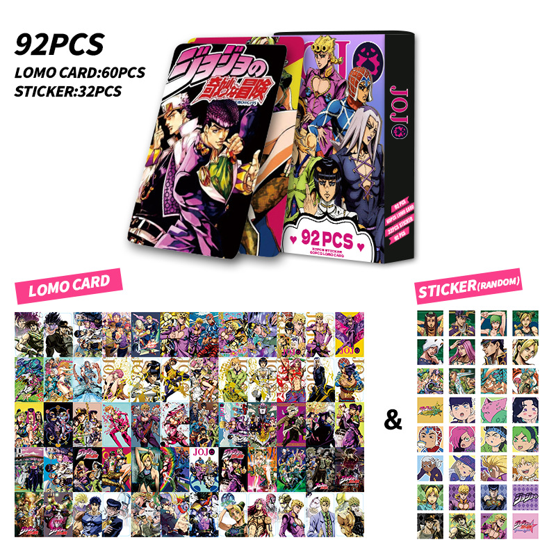 92PCS Photo Cards JOJO Double- - Jojo Anime Merchandise 评论和价格