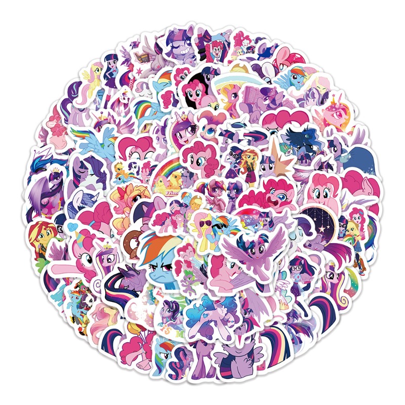 100pcs Cartoon My Little Ponys - Anime Merchandise Usa 评论和价格