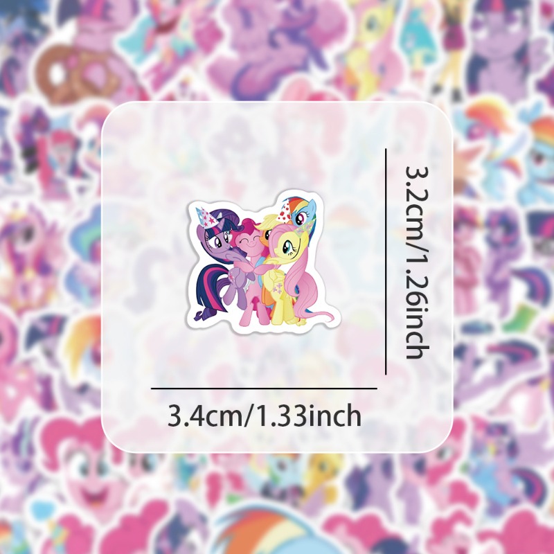 100pcs Cartoon My Little Ponys - Anime Merchandise Usa 评论和价格