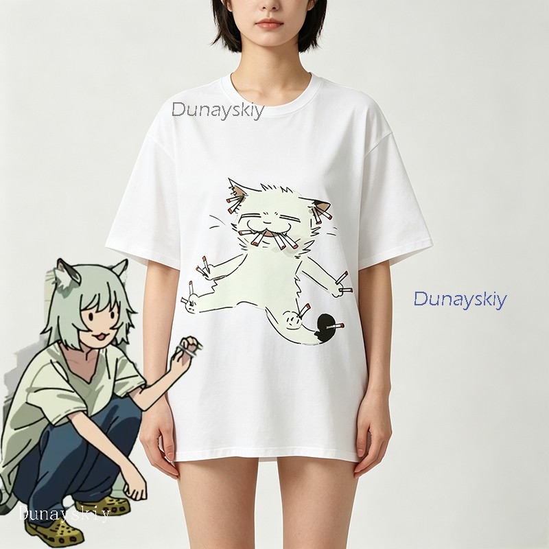 YesOk Chainsmoker Cat Yaniko S - Anime Merchandise T-Shirts 评论和价格