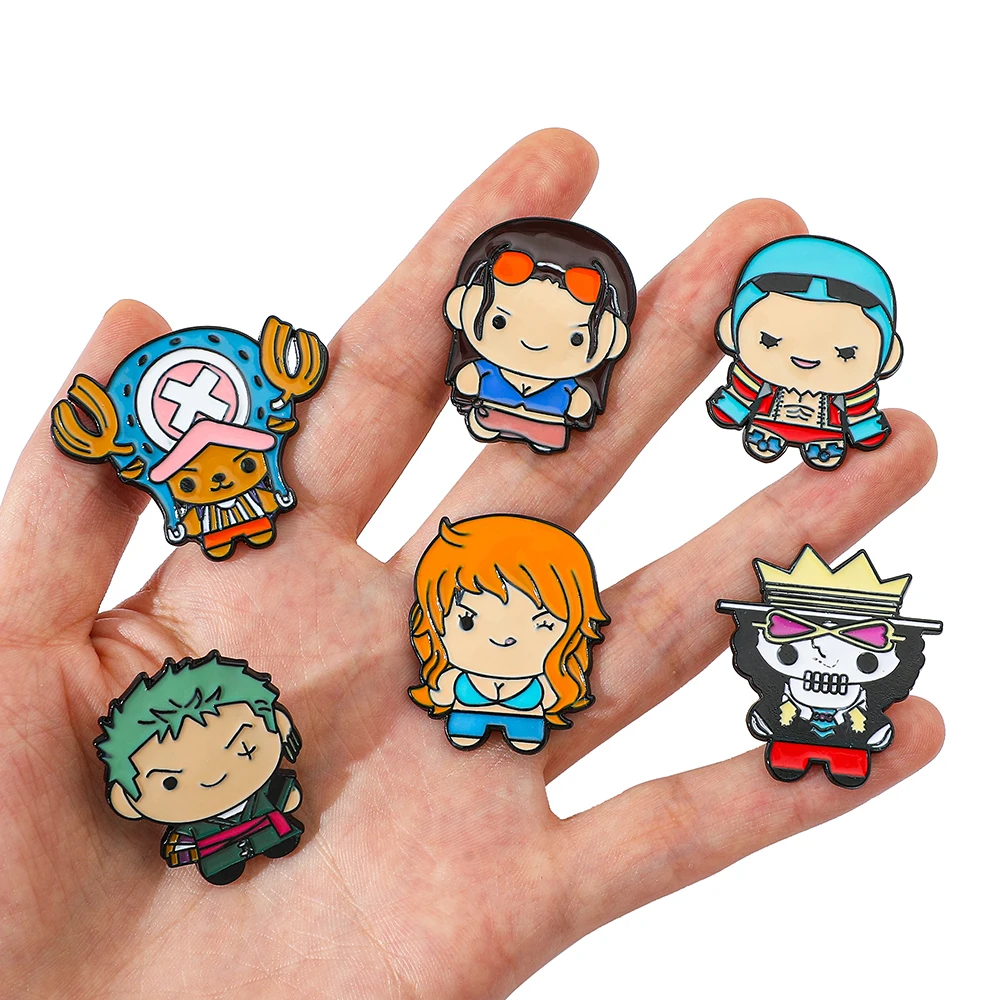 9 Pcs Creative Cartoon Brooch  - Anime One Piece Merchandise 评论和价格