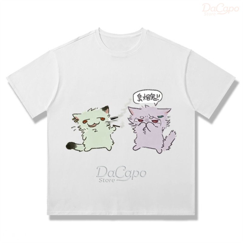 Chainsmoker Cat Yaniko Satou C - Anime Merchandise T-Shirts 评论和价格