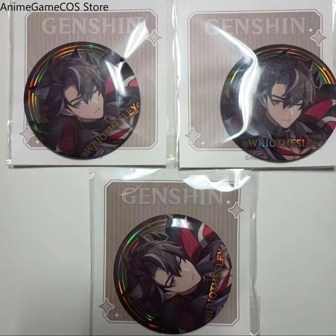 Anime Genshin Impact Wriothesl - Pin Button Badge 评论和价格
