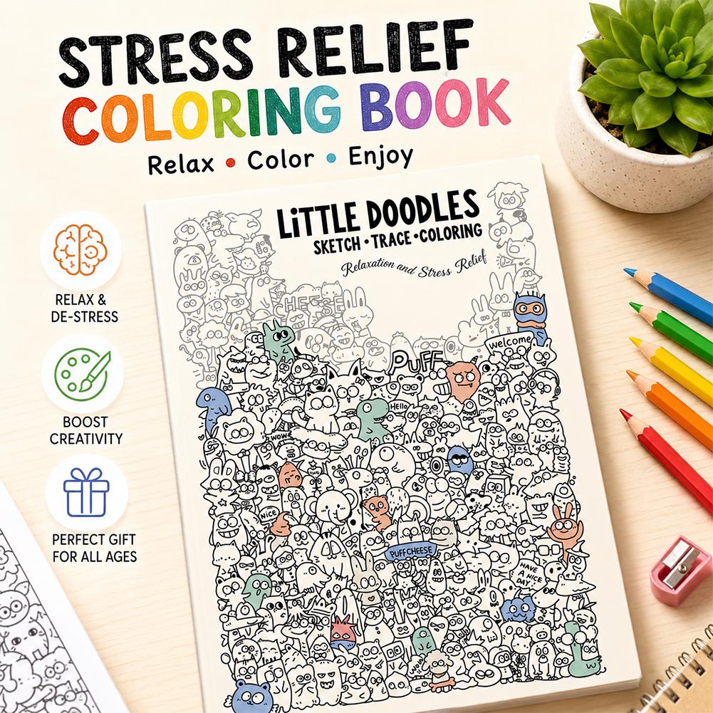 Little Doodles Coloring Book P - Art Book Illustration 评论和价格