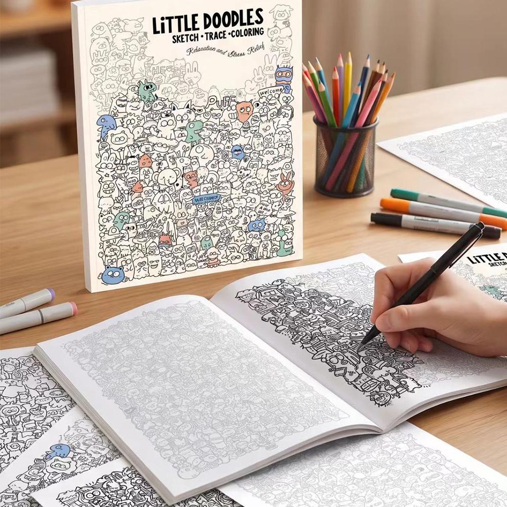 Little Doodles Coloring Book P - Art Book Illustration 评论和价格